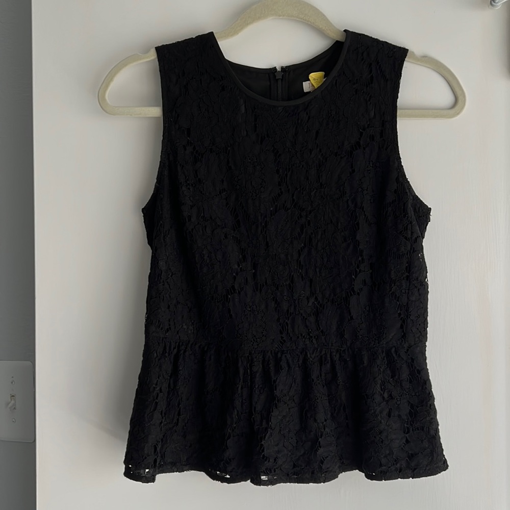 JCrew Lace Peplum Tank